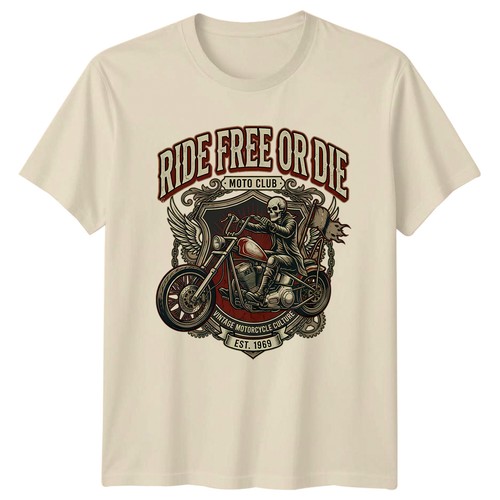 Vintage motorrad shirt ride - vintage,