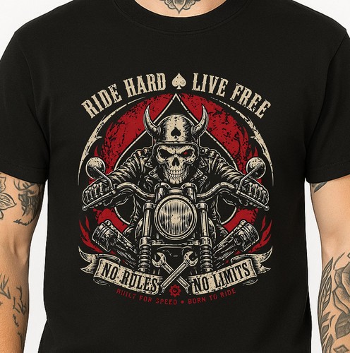 Totenkopf biker shirt ride - totenkopf, t-shirt